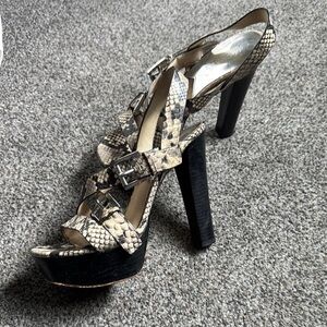 MICHAEL Michael Kors Black and Cream Slingback Heels